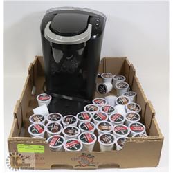 KUERIG COFFEE MAKER WITH PODS