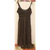 Image 1 : SIZE LARGE BROWN-GREY CHIFFON SUMMER DRESS FLOOR