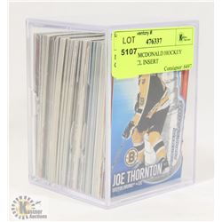LOT OF 90 MCDONALD HOCKEY CARDS INCL INSERT