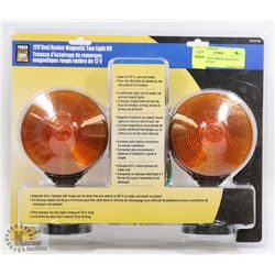 NEW 12 V RED/AMBER MAGNETIC TOW LIGHT KIT