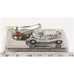 VINTAGE PIPE STAND WITH CAR