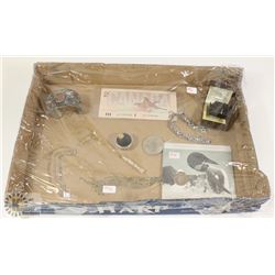 FLAT OF ASSORTED JEWELRY, COLLECTIBLES AND