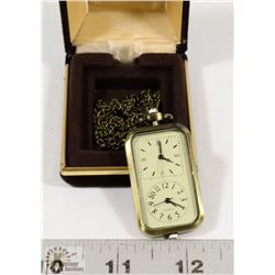 DOUBLE TIME PIECE WITH CHAIN.