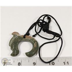 HONG SHANG PRIMITIVE STYLE JADE PENDANT WITH