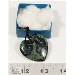 HEART SHAPED KAMBABA JASPER PENDANT