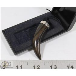 ROSEWOOD & STERLING SILVER MENS PENDANT.