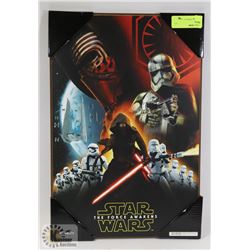 19." X13" WOOD BACKED STAR WARS POSTER