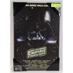 19." X13" WOOD BACKED STAR WARS POSTER