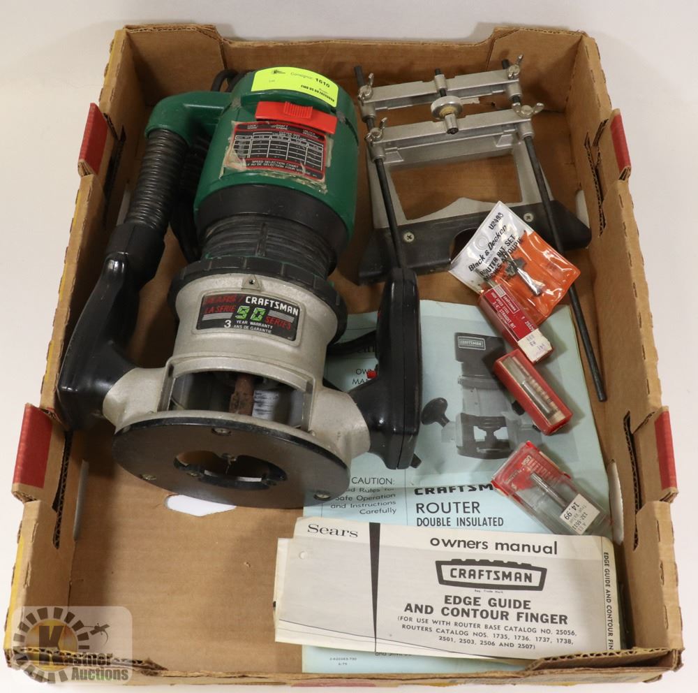 Sears Craftsmen Router SEARS/ CRAFTSMAN ROUTER WITH ACCESSORIES
