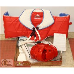 LARGE FLAT OF MARTIAL ARTS EQUIPMENT