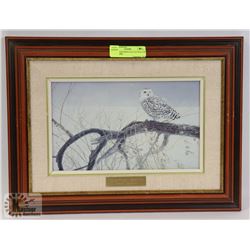 ROBERT BATEMAN FALLEN WILLOW SNOWY OWL