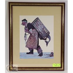 NORMAN ROCKWELL CATCH OF A  LIFETIME FRAMED