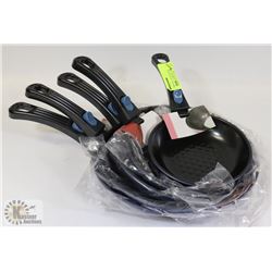 5PC REMOVABLE HANDLES FRYING PAN SET