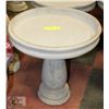 Image 1 : 2 PIECE CONCRETE BIRD BATH 14" X 14"