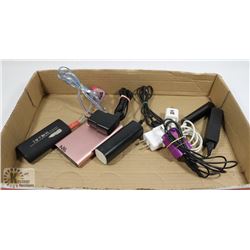 LOT OF 5 POWER BANKS WITH CORDS