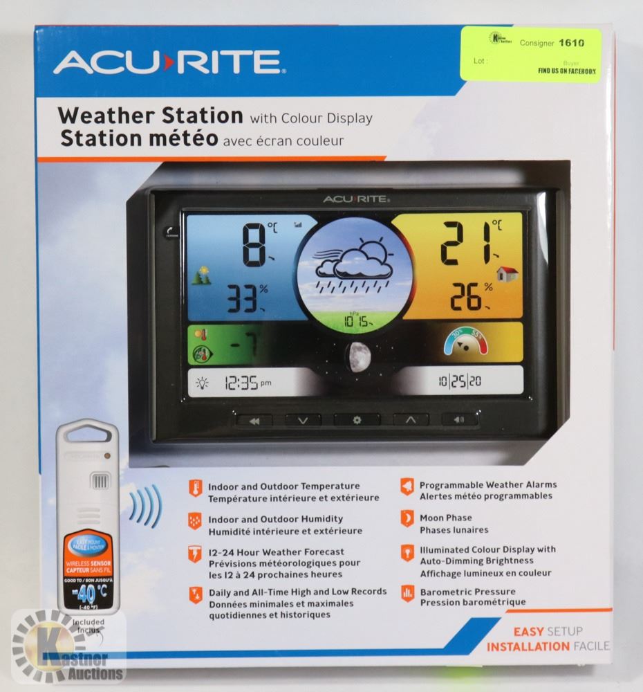 ACU-RITE WEATHER STATION WITH COLOUR DISPLAY