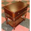 Image 2 : ESTATE WOOD HALL TABLE WITH WICKER SHELVES MADE BY