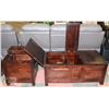 Image 2 : SOLID WOOD STORAGE COFFEE TABLE AND END TABLE