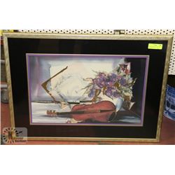 FRAMED MATTED CLASSIC STILL LIFE PRINT 23"X31".