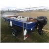 Image 5 : 14FT PETERBILT CEDAR BOAT WITH NEW 20HP MERCURY