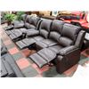 Image 2 : NEW MUNICH BROWN LEATHERETTE RECLINING 76" SOFA,