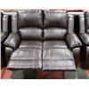 Image 4 : NEW MUNICH BROWN LEATHERETTE RECLINING 76" SOFA,