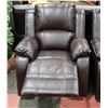 Image 5 : NEW MUNICH BROWN LEATHERETTE RECLINING 76" SOFA,