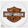 Image 1 : 12" HARLEY DAVIDSON METAL BUTTON