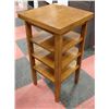 Image 1 : SOLID OAK STAND, 16"X16"X30".