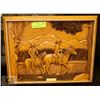 Image 1 : WOODEN ART HAND CARVED IN RELIEF HIGH COUNTRY