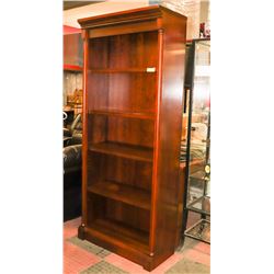 PRESTINE ESTATE BOOKCASE, 32.5"X16"X77".