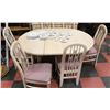 Image 2 : BLONDE OAK DINING TABLE WITH 6 CHAIRS , 2 LEAVES &
