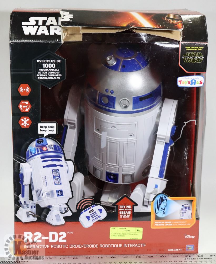 STAR WARS R2D2 INTERACTIVE ROBOT REMOTE