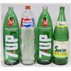 Image 1 : FOUR 1.5 L GLASS BOTTLES 7UP PEPSI SPRITE