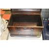 Image 2 : ESTATE WOODEN CHEST, 22.5"X14"X16".