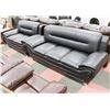 Image 1 : NEW BLACK LEATHERETTE 76" SOFA WITH 60" LOVESEAT.