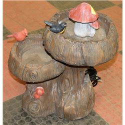GARDEN FOUNTAIN SHAPED LIKE MUSHROOMS