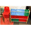 Image 1 : CHILDRENS STORAGE ORGANIZER SOLD WITH 4 STACKABLE