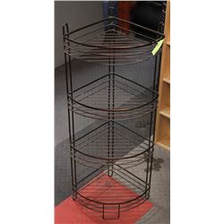 3FT 4 TIER METAL CORNER SHELF