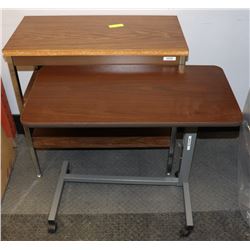 SMALL SIDE TABLE AND 1 OVER THE BED TABLE