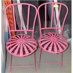 SET OF 2 WROUGHT IRON PATIO CHAIRS