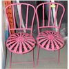 Image 1 : SET OF 2 WROUGHT IRON PATIO CHAIRS