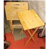 Image 1 : SET OF WOOD STYLE TV TRAYS