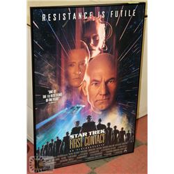 FRAMED STAR TREK MOVIE POSTER.