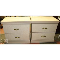 PAIR OF 2 DRAWER END TABLES, 26"X16"X25".