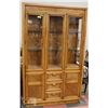 Image 1 : VINTAGE WOODED DISPLAY CASE 49"X17"X79".