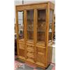 Image 2 : VINTAGE WOODED DISPLAY CASE 49"X17"X79".
