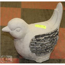 HEAVY STONE BIRD 15" TALL X 13" LONG.