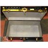 Image 3 : STEAMER TRUNK 16" W X 31" L X 12 H"  WITH LEATHER