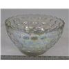 Image 1 : IRIDESCENT CARNIVAL GLASS PUNCH BOWL WITH GLASSES.